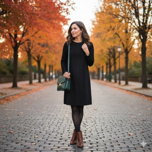JOH Aurora Black Long Sleeve Suede Dress - Picture 1 of 12